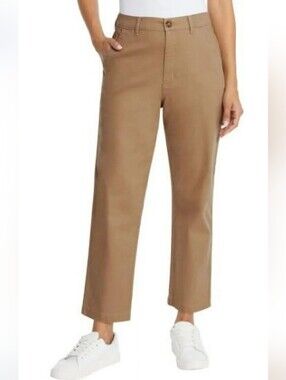Women's Straight-Leg Chino Pants in Camel
